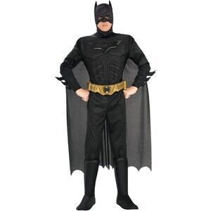 Rubies Men's The Dark Knight Batman Deluxe Muscle Chest Costume X-LARGE Black